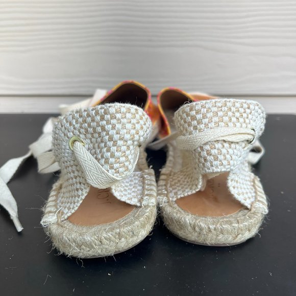 J. Crew Women's Printed Canvas Anke-Wrap Espadrilles Sz. 9 Style BH001 - Picture 2 of 13